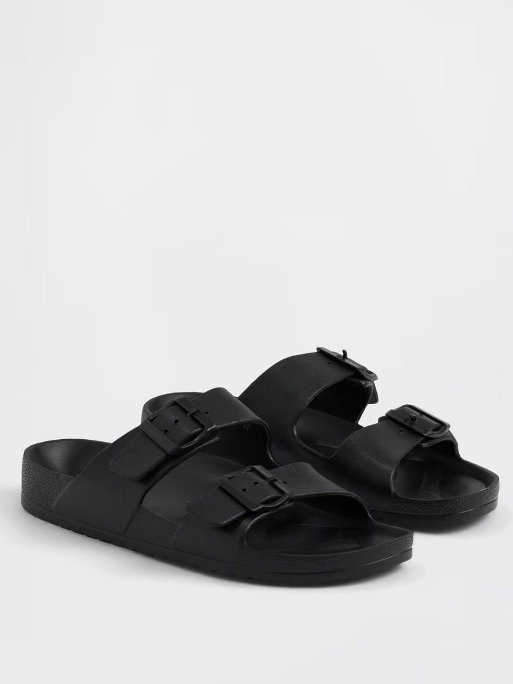 🆕 Gap black Eva rubber sole double strap buckle sandals